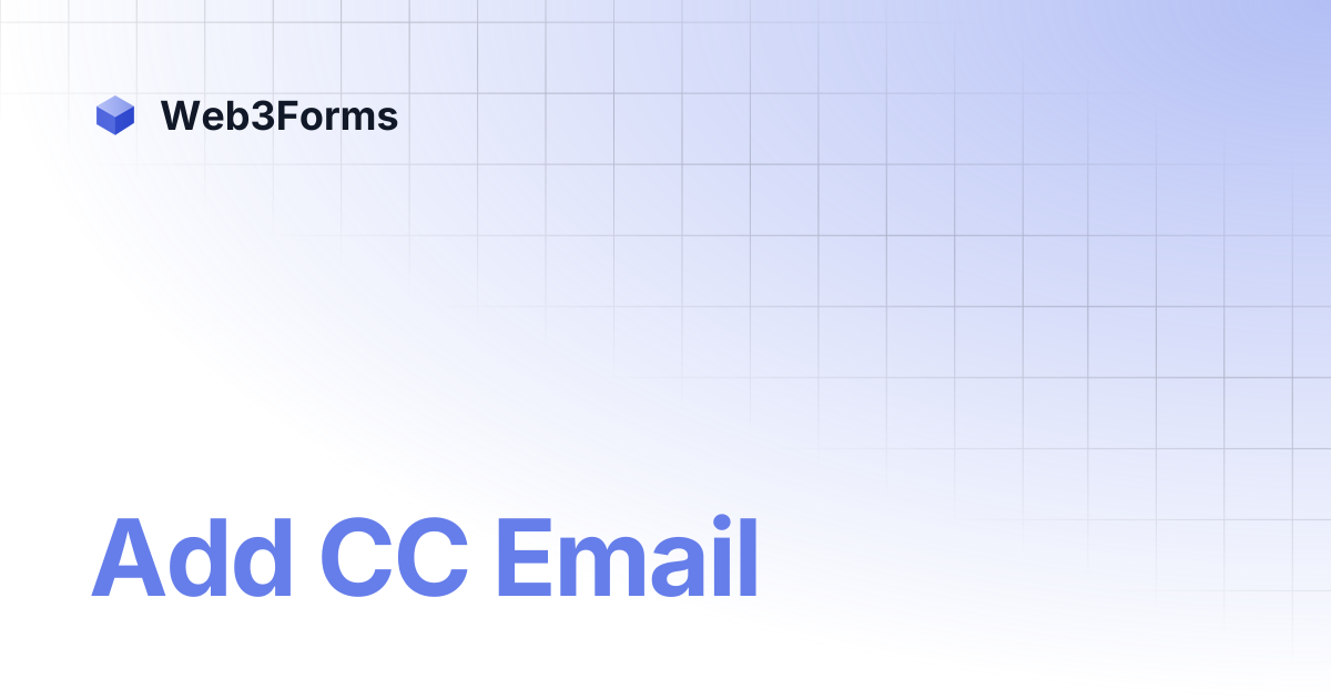 Add CC Email | Web3Forms