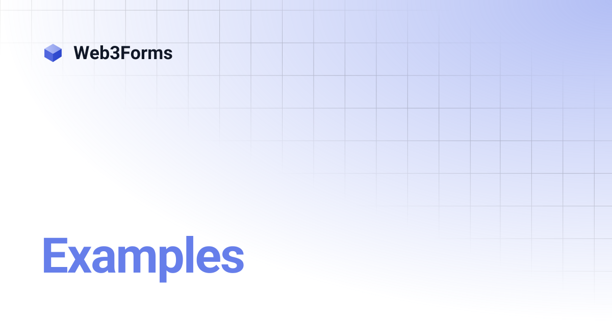 Examples | Web3Forms
